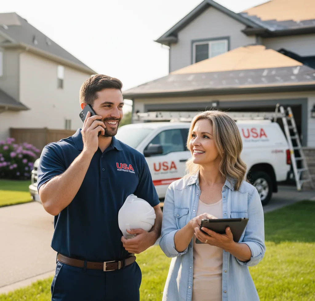 USA Roof Repair Experts customer support in Sheldon